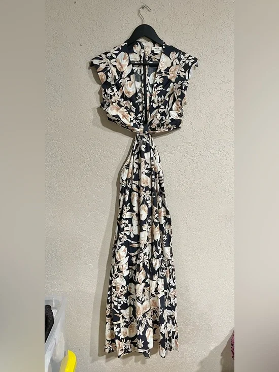 Jason Wu | Floral Cut Out Maxi Dress Size: Small - Picture 2 of 6